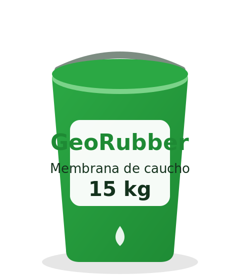Balde de 15 kg de GeoRubber, membrana de caucho proyectada